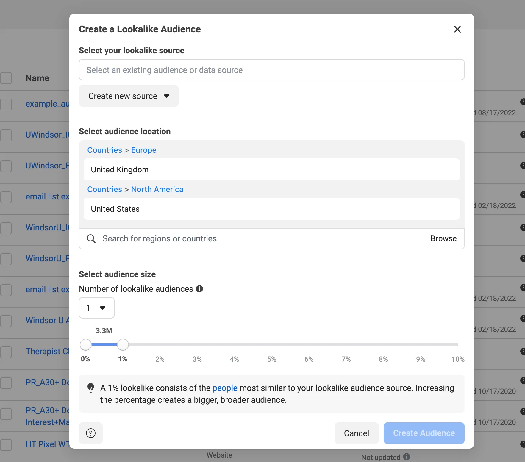 creating a facebook lookalike audience creating a facebook look alike audience
