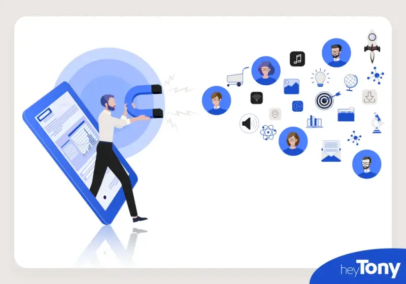 Digital lead generation graphic