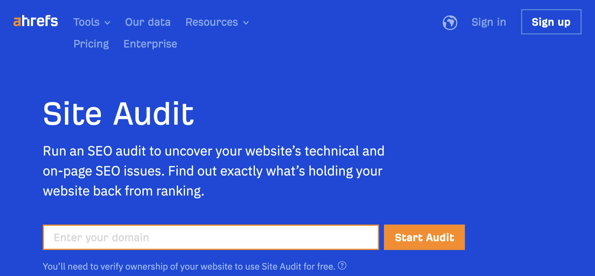 Ecommerce Site Audit - Ahref