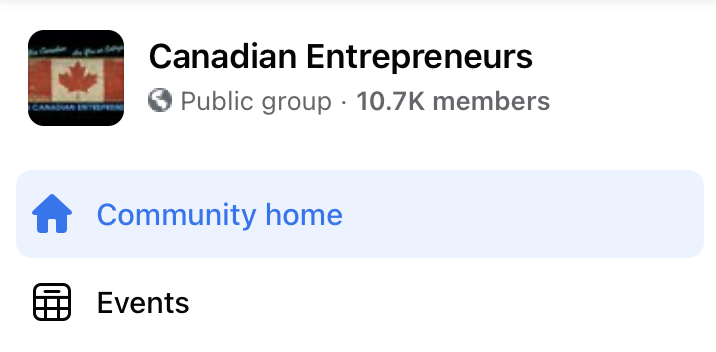 Facebook Group - Canadian Entrepreneurs
