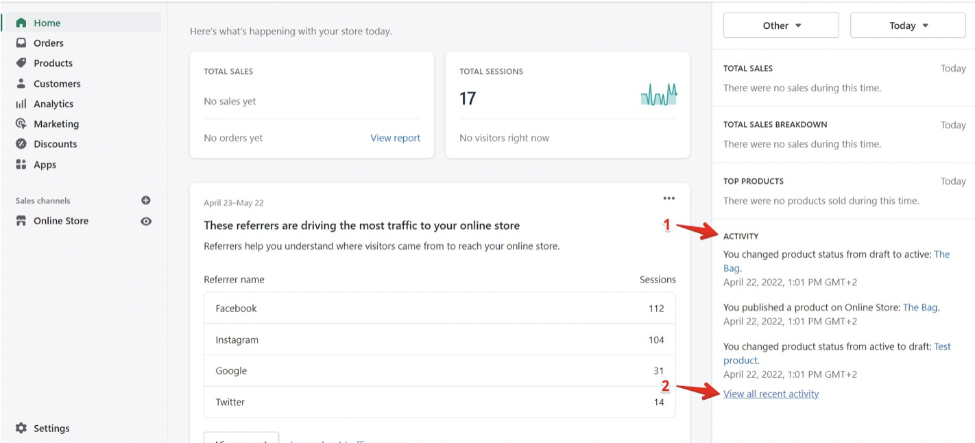 Shopify Logs