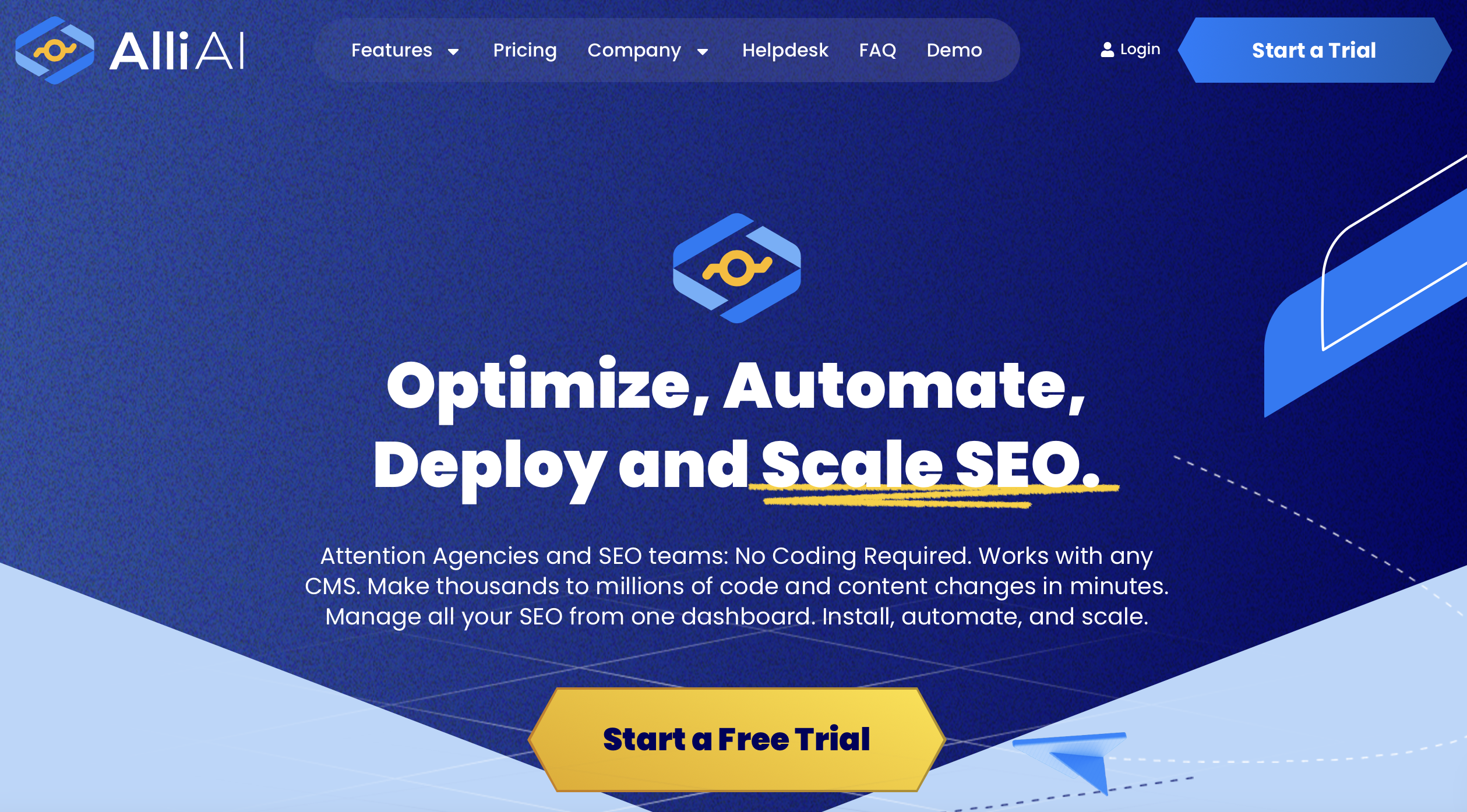 Alli AI - screenshot of homepage