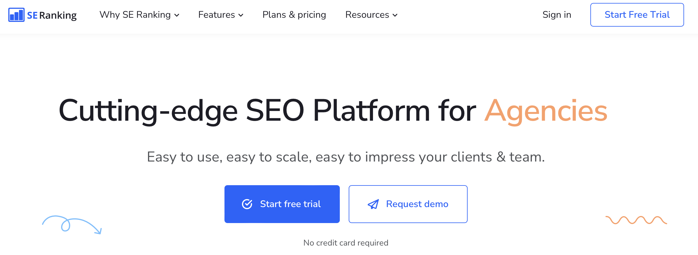 SE Ranking - screenshot of homepage