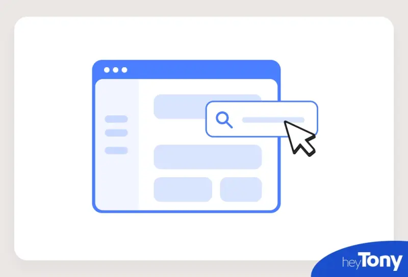 website with search bar graphic