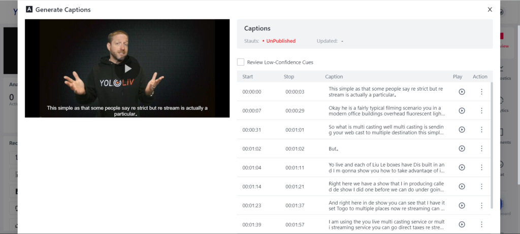 facebook live captions