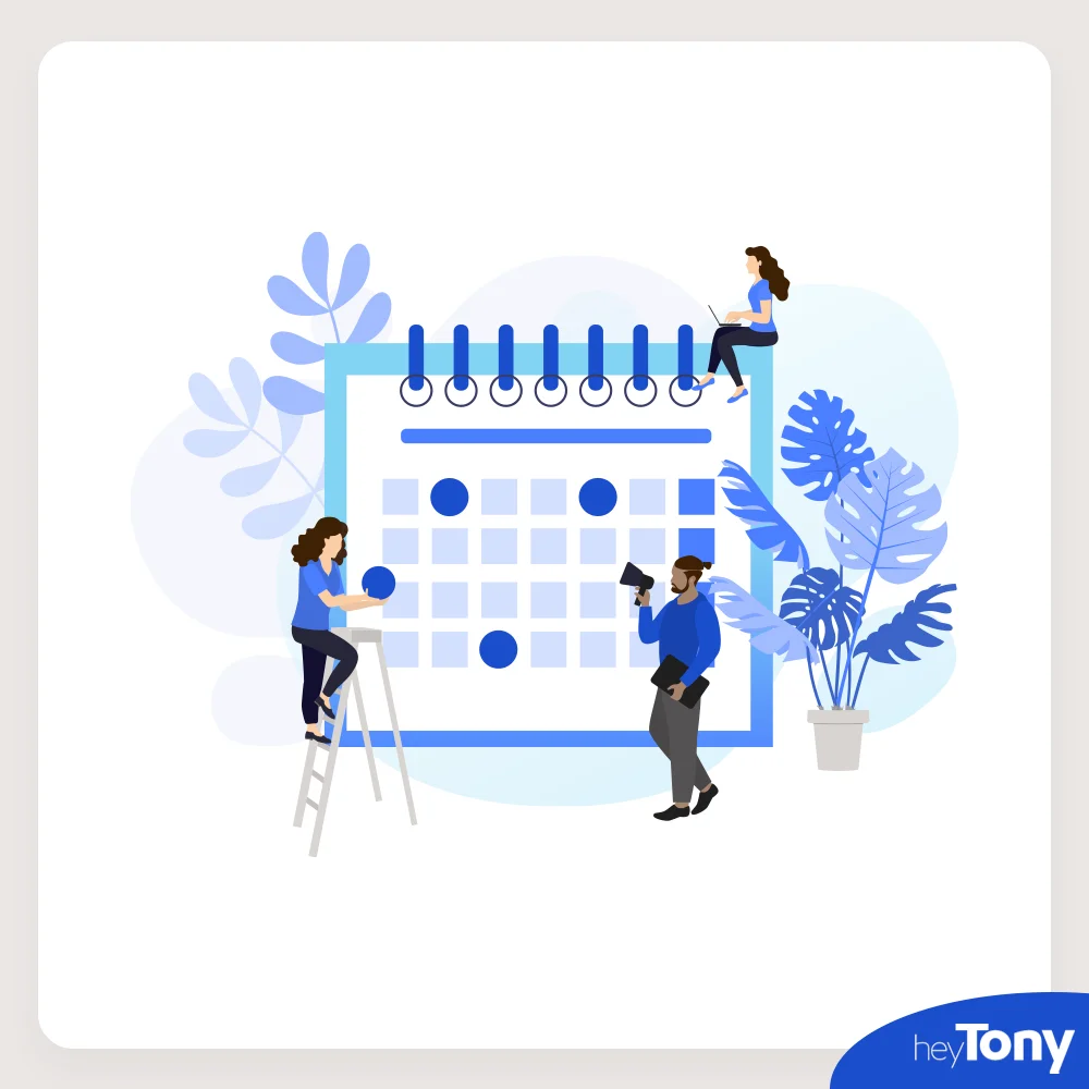 social media calendar planned out illustration