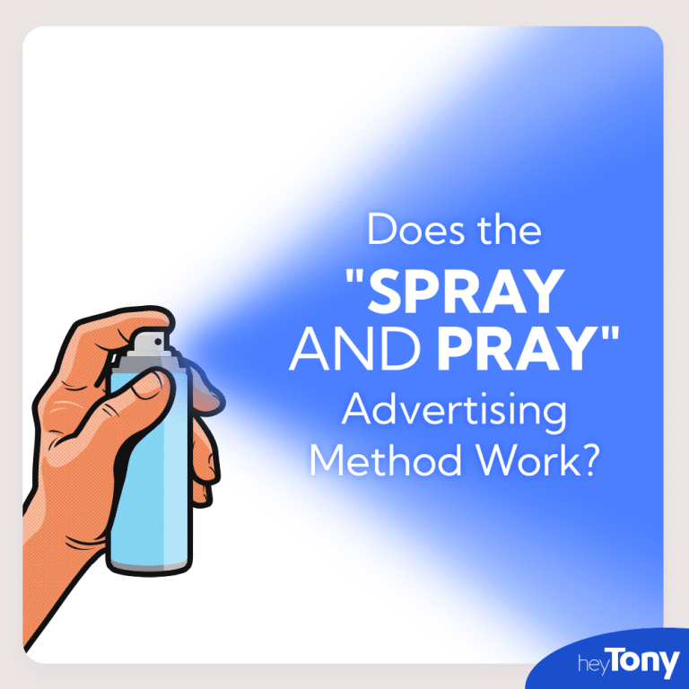 spray and pray approach graphic